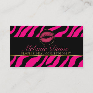 Cartão de visita chique da cosmetologia