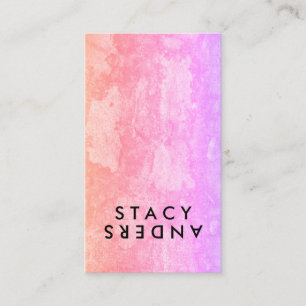 Cartão De Visita Chique do sacudir da letra rústico