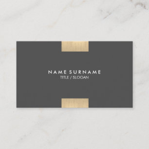 Cartão De Visita Chique Dourado impresso Kraft moderno elegante do