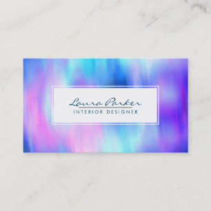 Cartão De Visita Chique elegante legal do artista do abstrato da