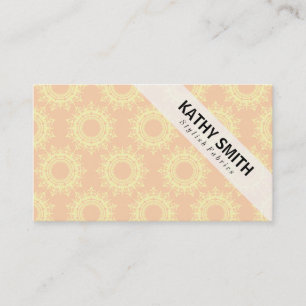 Cartão De Visita Chique estilizado do teste padrão  