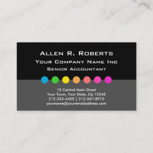 Cartão De Visita Chique incorporado moderno do decorador colorido