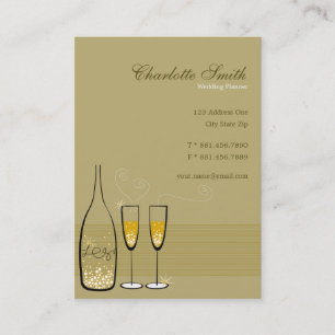 Cartão De Visita Chique moderno elegante borbulhante dourado à mod