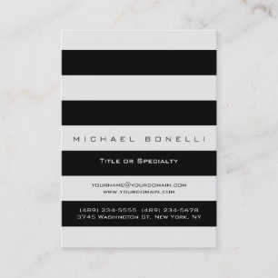 Cartão de visita chique na moda do monograma das