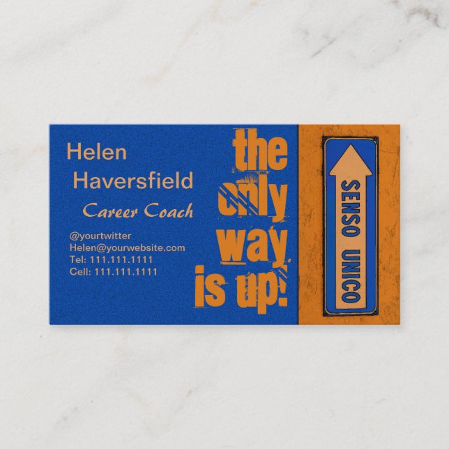 Cartão De Visita Chique urbano do treinador da carreira do (Frente)