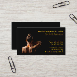 Cartão De Visita Chiropractic Chiropractic Clinic Business Card