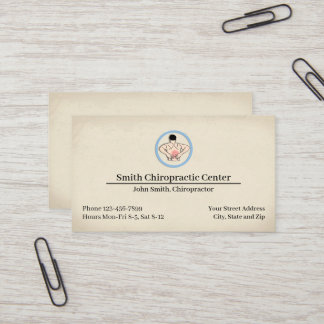 Cartão De Visita Chiropractic Chiropractor Clinic Business Card