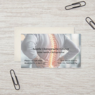 Cartão De Visita Chiropractic Pain Management Clinic Business Card