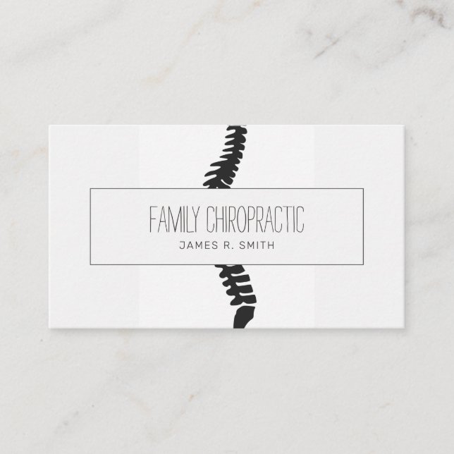 Cartão De Visita Chiropractor Familiar (Frente)