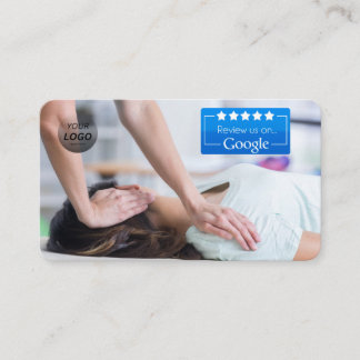 Cartão De Visita Chiropractor Google Review Modelo com QR -