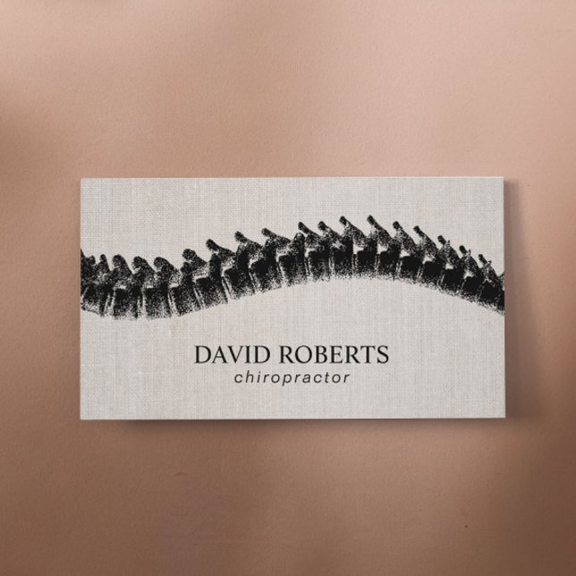 Cartão De Visita Chiropractor Terapêutica da Coluna Chiropracal Lin (Criador carregado)