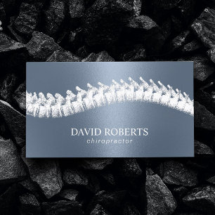 Cartão De Visita Chiropractor Terapêutica de Spine Dusty Blue