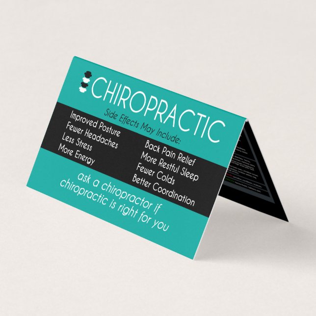 Cartão De Visita Chiropractor vertebral da carta do Subluxation (Frente)