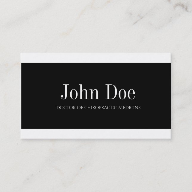 Cartão De Visita Chiropractor W/W (Frente)