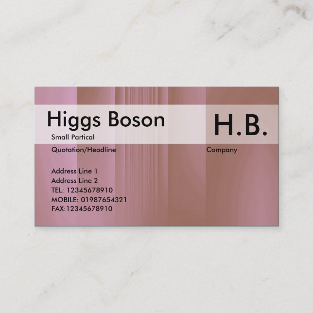 Cartão De Visita Chocolate de Morango (Frente)