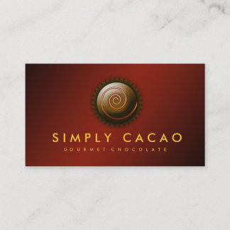Cartão De Visita chocolate do gourmet 311-Upscale