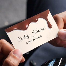 Cartão De Visita Chocolate Glacé Chocolatier Elegante