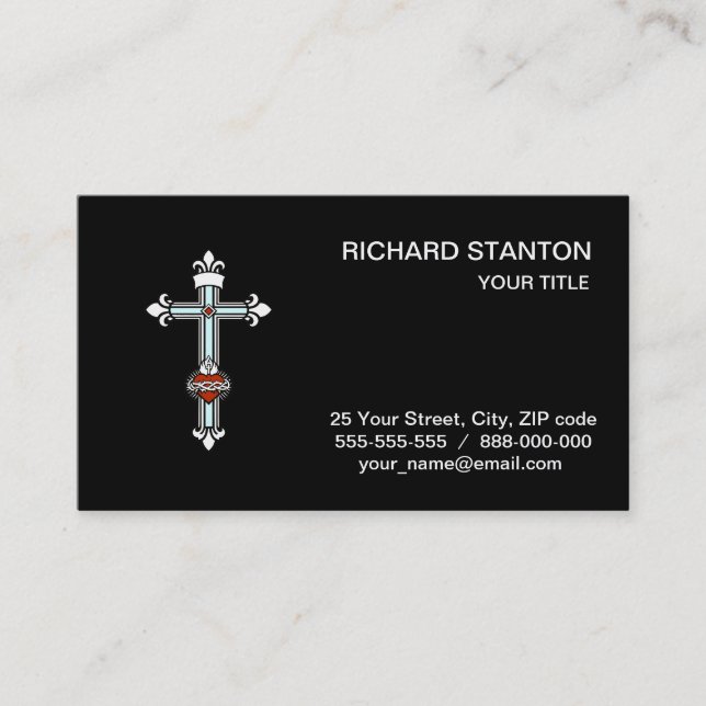 Cartão De Visita Christian orthodox cross (Frente)