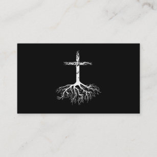 Cartão De Visita Christian Root sua fé em Jesus Cristo Root Tre