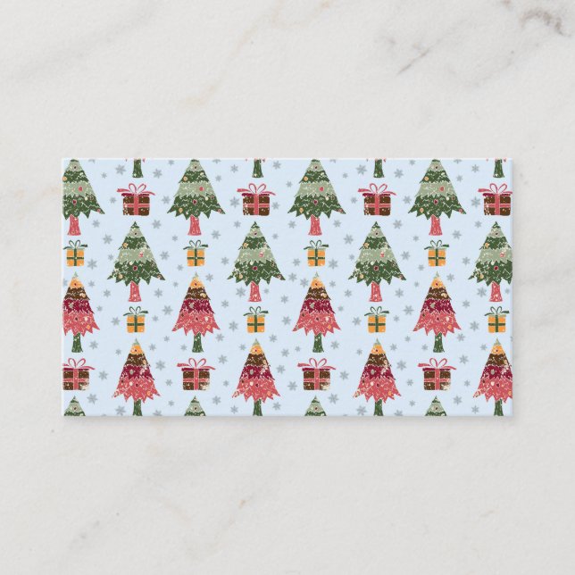 Cartão De Visita Christmas Trees 2 (Frente)