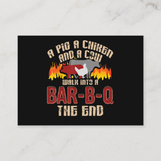 Cartão De Visita Churrasco B Q Cookie Cookie de frango engraçadinho