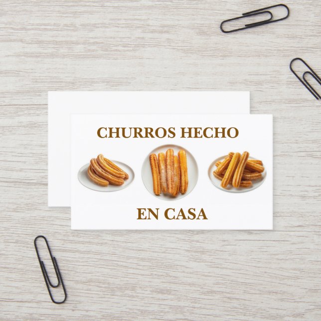 Cartão De Visita Churros hecho en casa (Frente/Verso In Situ)