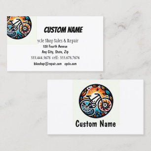 Cartão De Visita Ciclo Bicicleta Comprar Vendas e Reparo