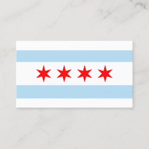 Cartão De Visita Cidade de Chicago Flag