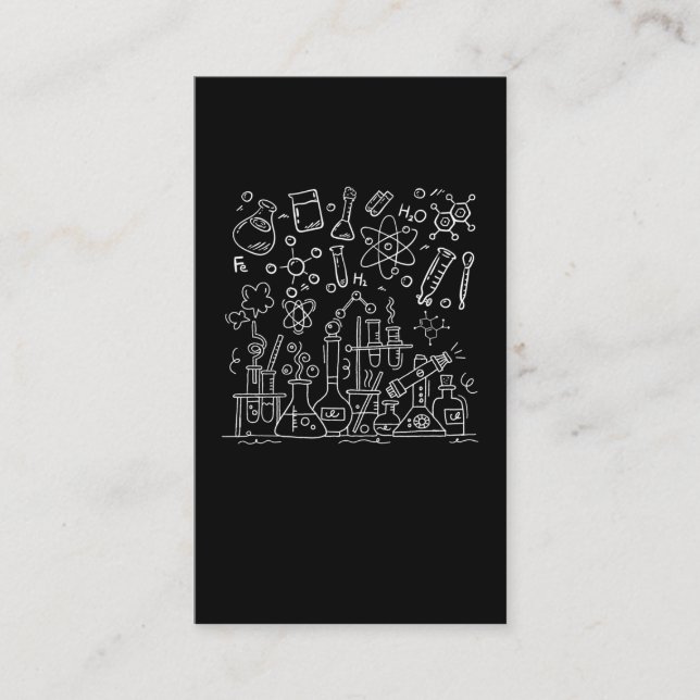 Cartão De Visita Ciência de Equipamentos de Laboratório de Química (Frente)