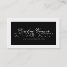 Cartão De Visita Cientista da Microbiota em Pesquisa Branca Negra