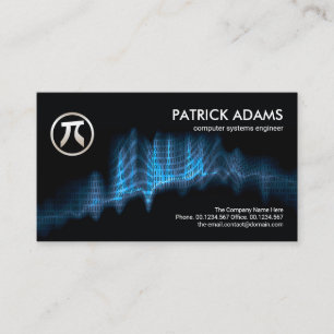 Cartão De Visita Cientista de Dados de Onda de Som de Código Binári