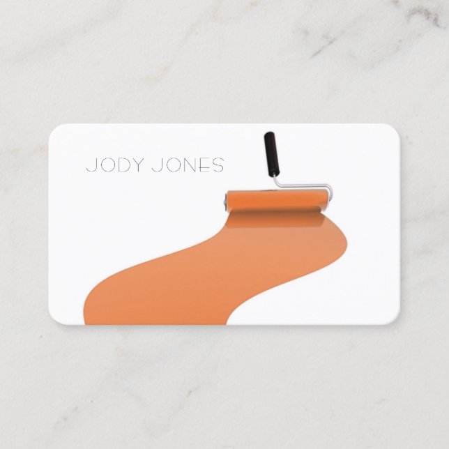 Cartão De Visita Cilindro de pintura para pintor Impressão comercia (Frente)