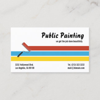 Cartão De Visita Cilindro de pintura para pintura