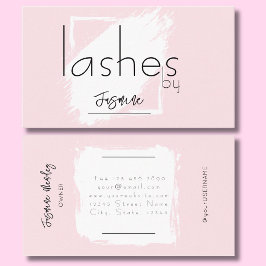 Cartão De Visita Cílios Blush Rosa Profissional Chic