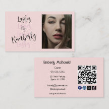 Cílios Foto Código QR Ícone Social Blush Rosa Scri