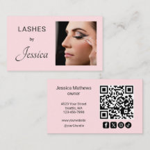 Cílios Foto Código QR Ícone Social Script Rosa Cor