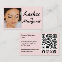 Cílios Foto Código QR Ícone Social Script Rosa Cor