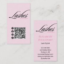 Cílios Ícone Social Código QR Script Preto Rosa Co