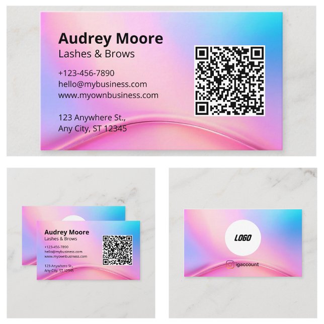 Cartão De Visita Cílios Pestañas Sobrancelhas Chic (Chic Eyelash Lashes Brows Business Card
)