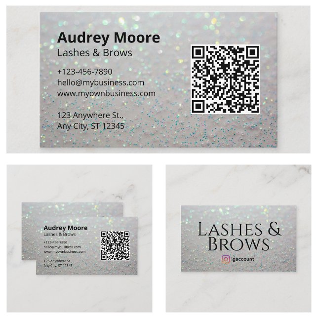 Cartão De Visita Cílios Sofisticados (Sophisticated Eyelash Business Card
)