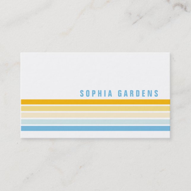 Cartão De Visita Cinco faixas - cores 02 (Frente)