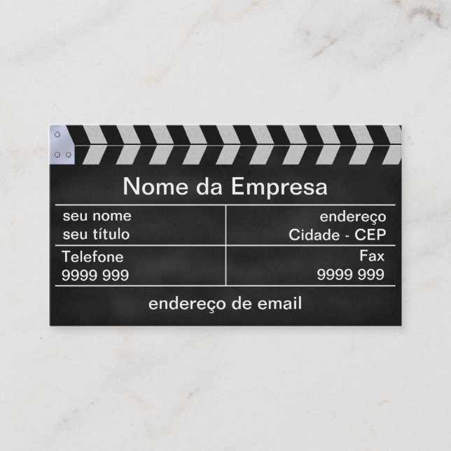 Cartão De Visita cinema clap (Frente)