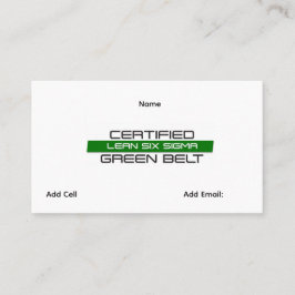 Cartão De Visita Cinturão Verde Lean Six Sigma Personalizável