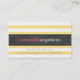 Cartão De Visita Cinza amarela fresca, com padrão simples e preto