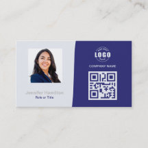 Cinza Azul de Fotografia QRCode personalizada prof