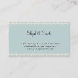 Cartão De Visita Cinza Azul Vintage