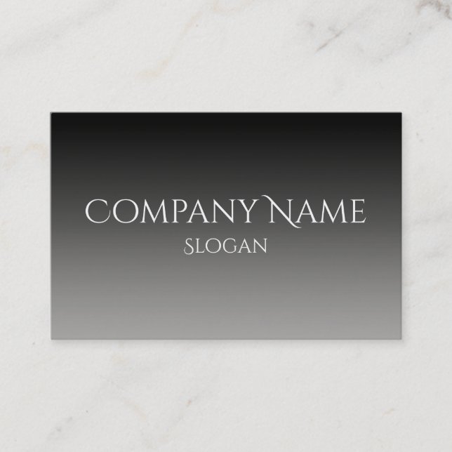 Cartão De Visita Cinza Black Ombre (Frente)