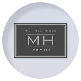 Cartão De Visita Cinza bonito e profissional de Cinzas escuras (inf