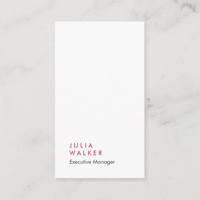 Cartão De Visita cinza branca elegante profissional de  modernas (Frente)