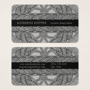 Cartão de visita CINZA CABLE KNIT 3.5x2